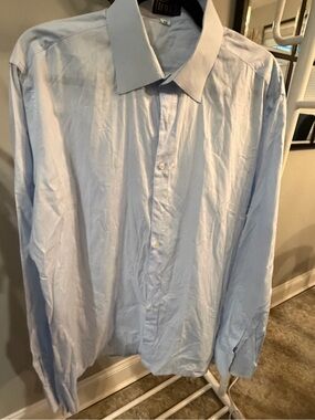 Bocci  Light Blue Men's Dress Shirt - Point Collar XL/43